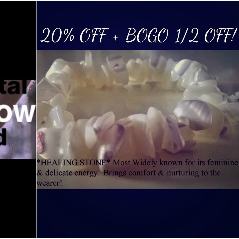 Genuine Mother of Pearl Healing Chip Bracelet