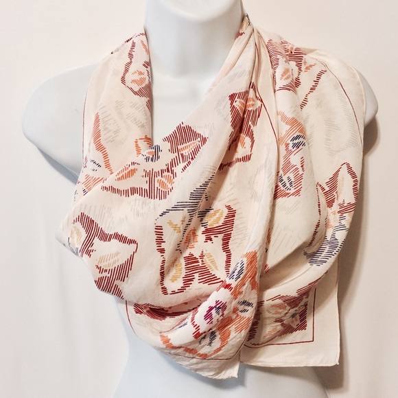 Jean-Charles Brosseau Cream Printed Silk Scarf - Picture 3 of 8