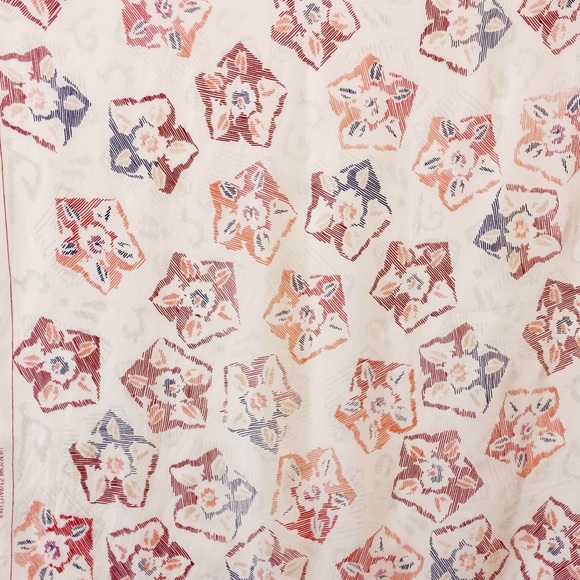 Jean-Charles Brosseau Cream Printed Silk Scarf - Picture 8 of 8