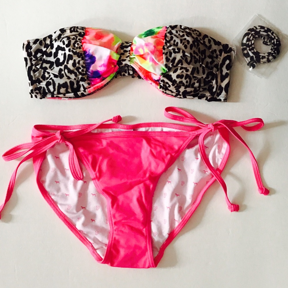Nip Victorias Secret pink bandeau XS bikini S