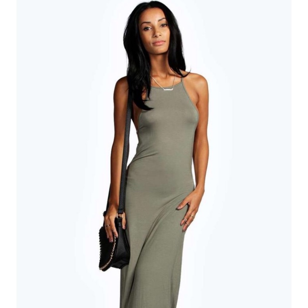 Eliza Back Detail Maxi Dress