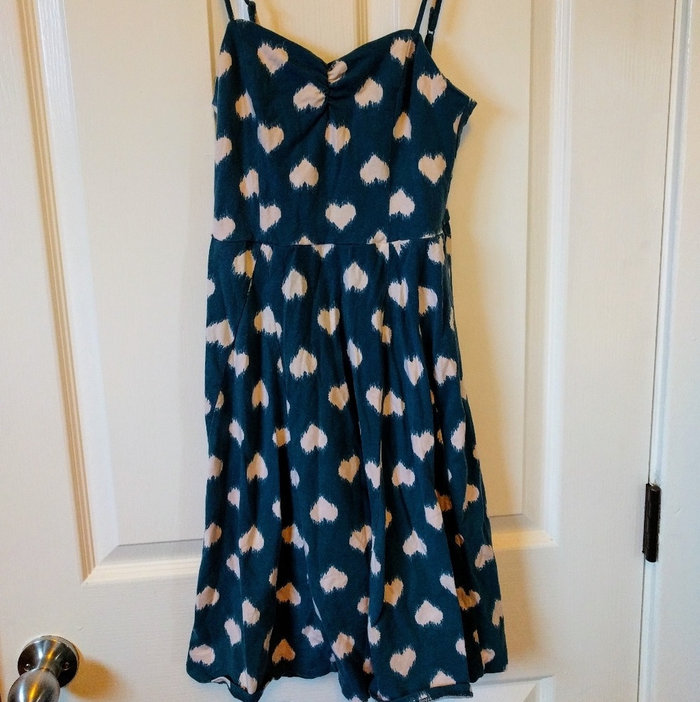 Mossimo heart print fit and flare dress
