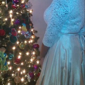 Cream dress floor length