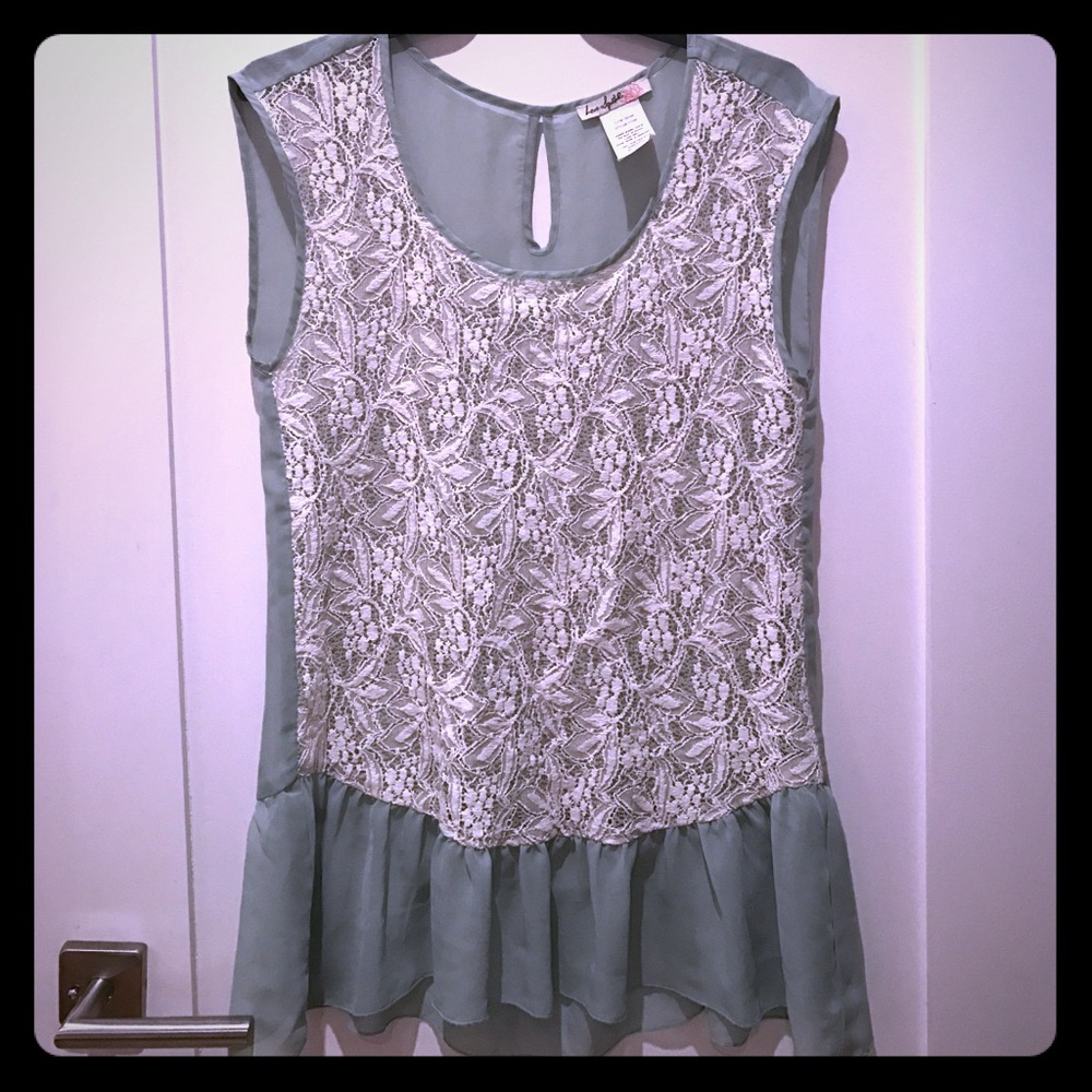 Mint drop-waist top