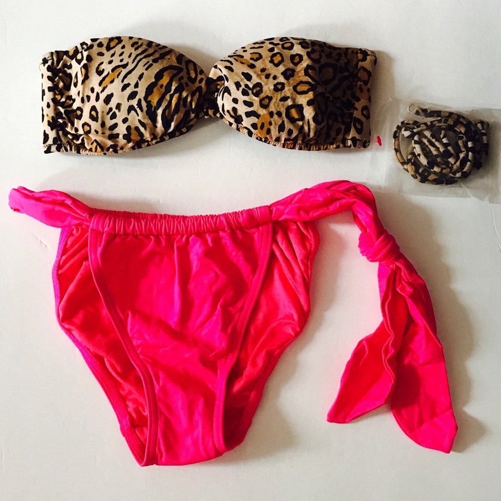 Nip Victorias secret leopard bandeau XS bikini S