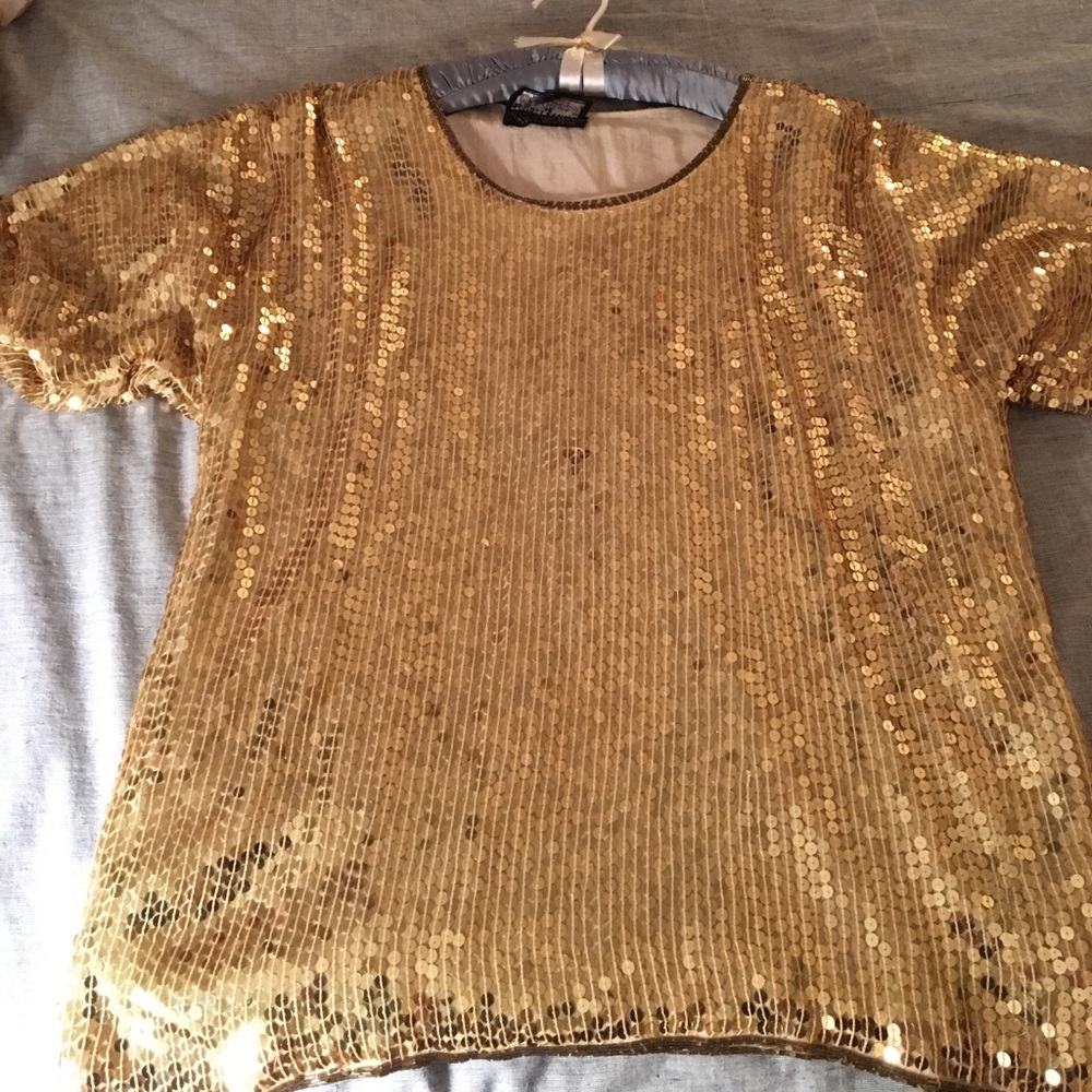 Gold sequin top