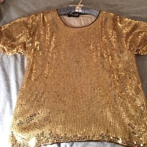Gold sequin top