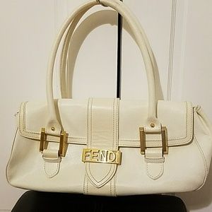 Fendi Leather Logo Shoulder Bag