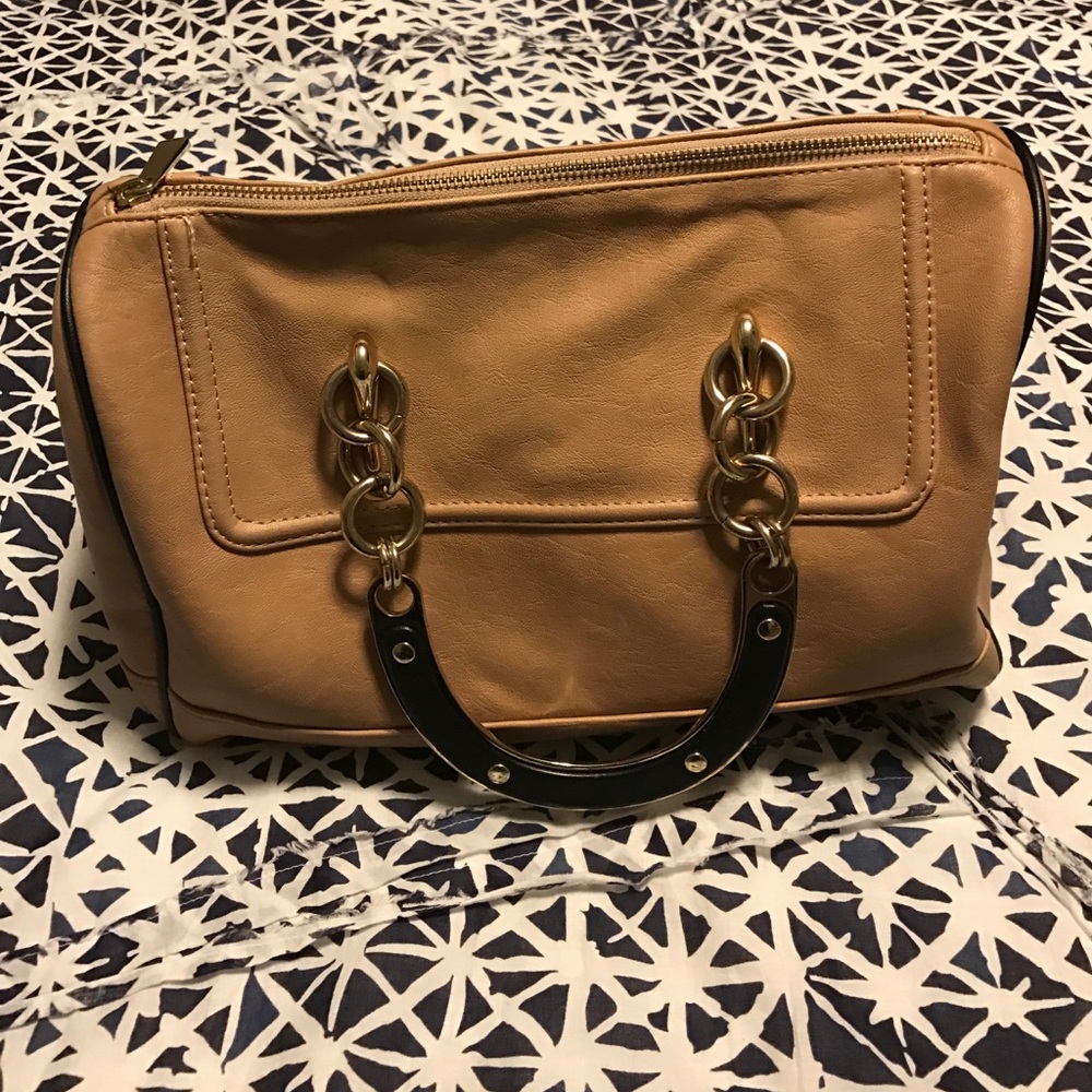 Express tan/black purse LIKE NEW