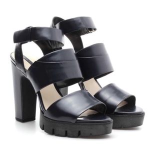 ZARA STRAP SANDALS NAVY BLUE SIZE EU 37