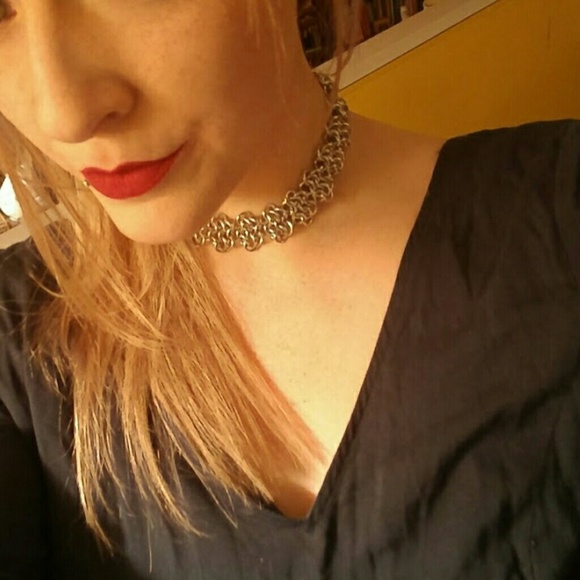 Medieval Rosette Chainmaille choker - Picture 2 of 8