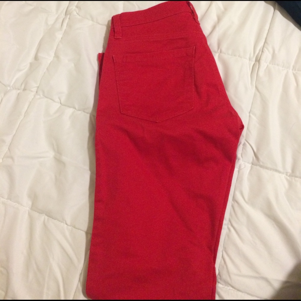 Bright red Ann Taylor pants