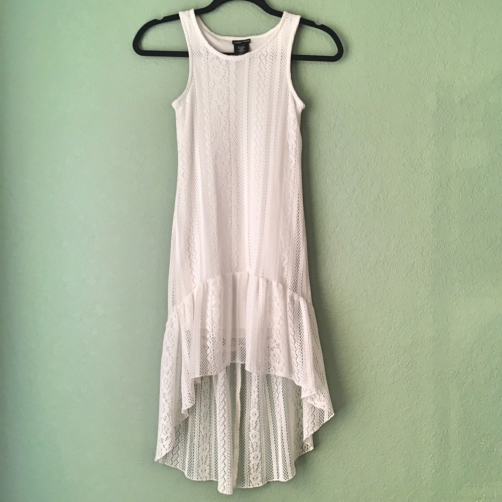 Girl's Paper Doll White Lace Dress