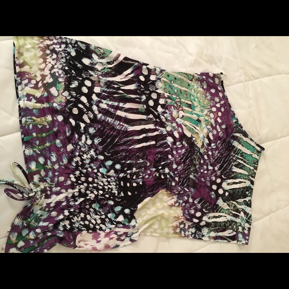 One shoulder patterned dress