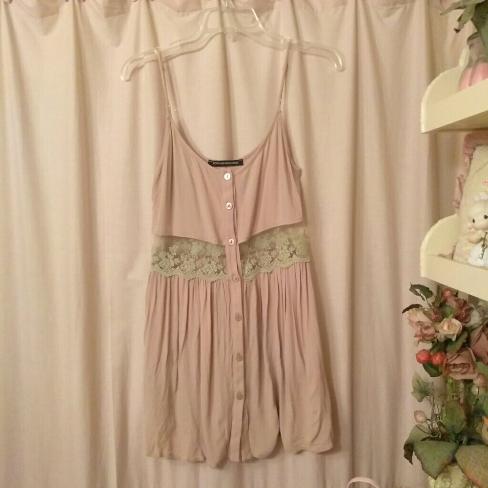 Foreign Exchange Tan Tunic Tank