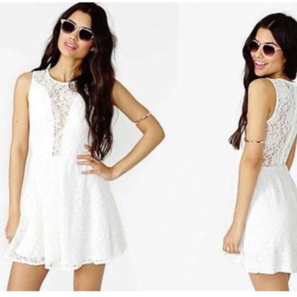 For Love and Lemons White Lace Dress