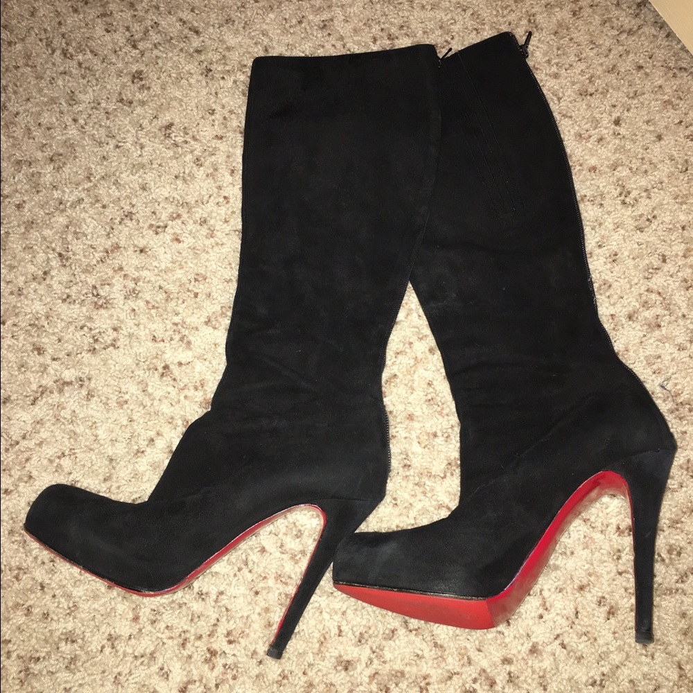 Hidden platform Christian Louboutin knee highs
