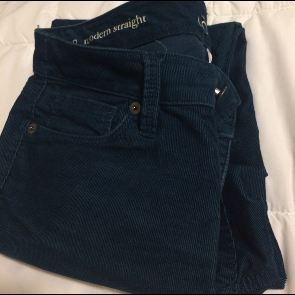 Teal corduroy pants
