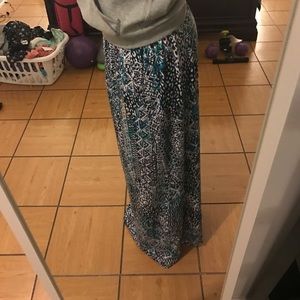 Aztec patterned maxi skirt