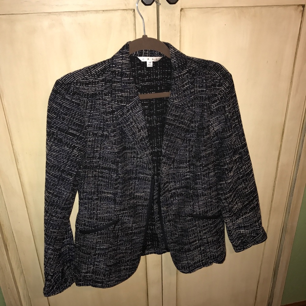 CAbi Navy & Black Pay Day Mingle Blazer