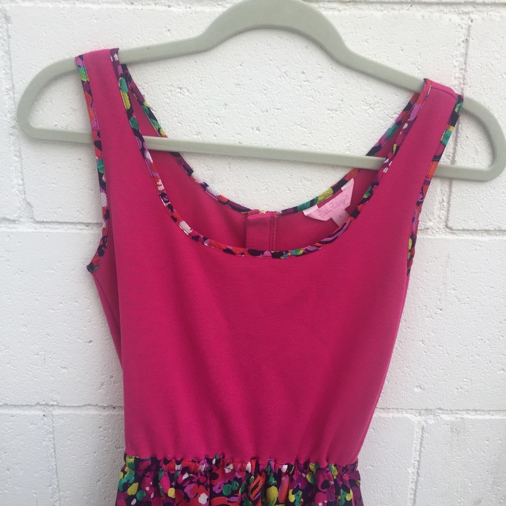 ❌SOLD❌ Lilly Pulitzer Pink Colorful Floral Dress - Picture 5 of 8