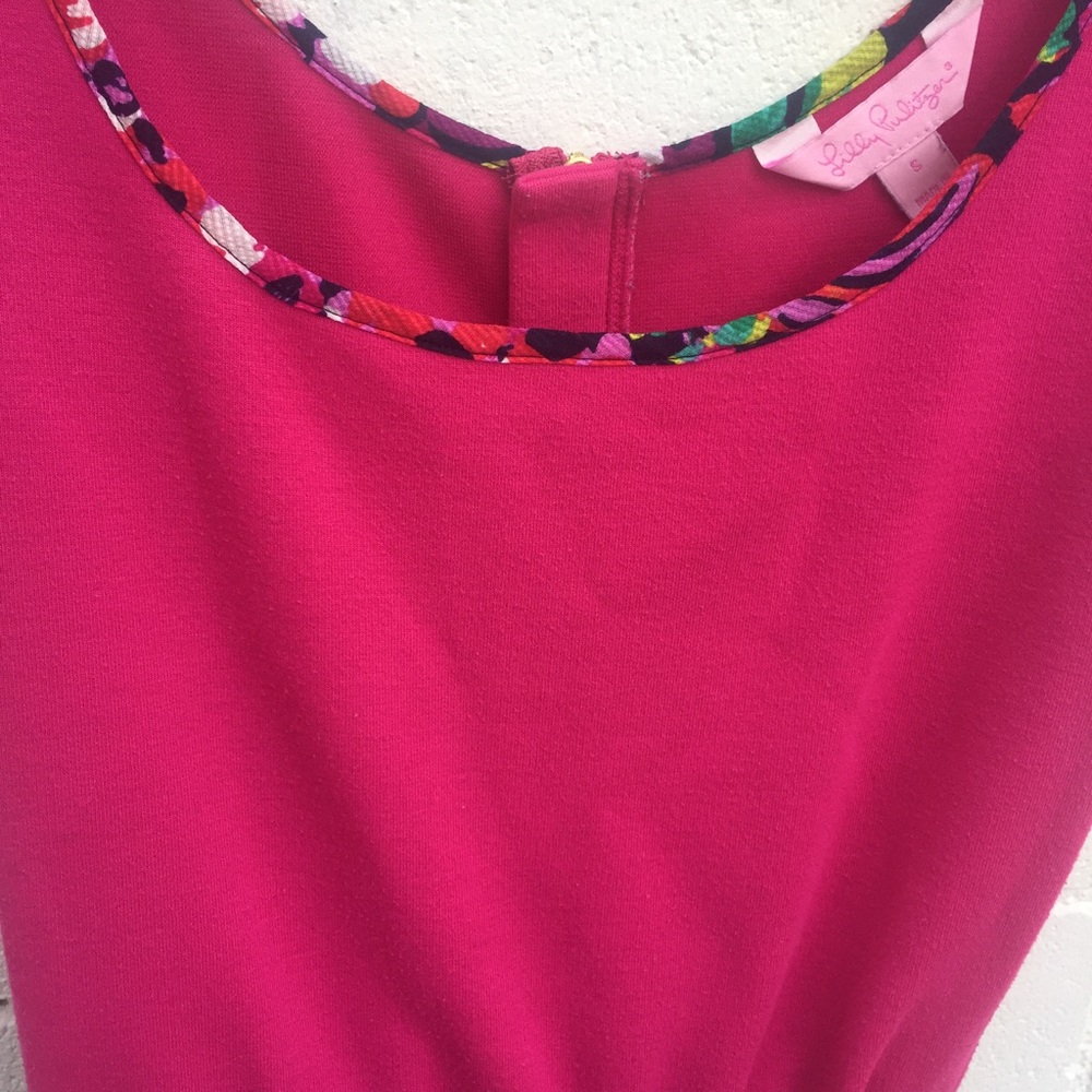 ❌SOLD❌ Lilly Pulitzer Pink Colorful Floral Dress - Picture 6 of 8