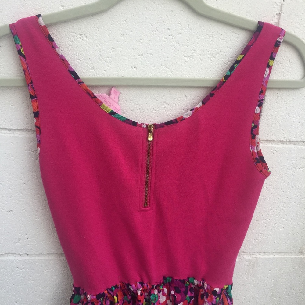 ❌SOLD❌ Lilly Pulitzer Pink Colorful Floral Dress - Picture 8 of 8