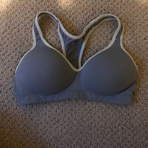Gray padded sports bra