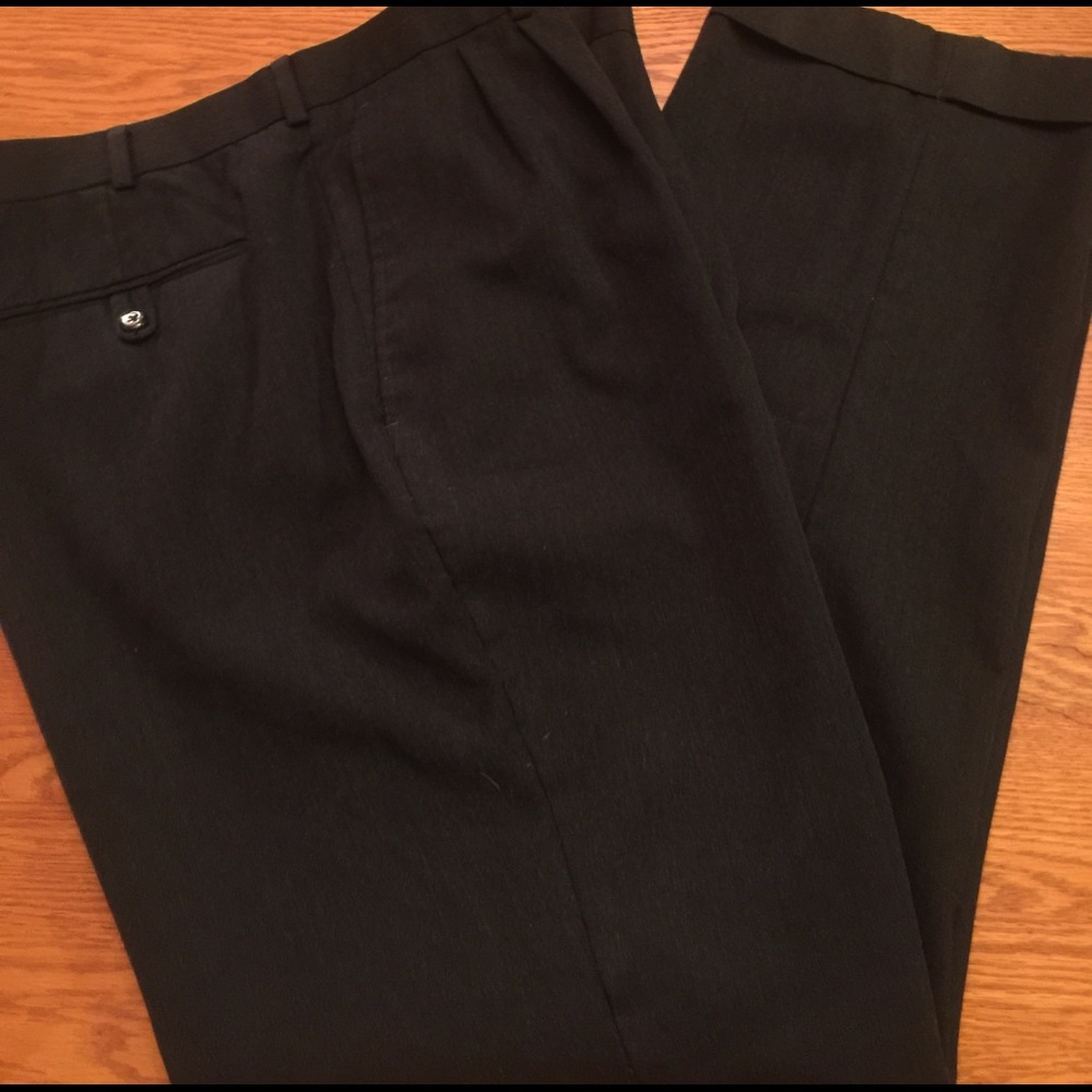 Pants Dress dark gray Pleated & Cuffed sz 40x32