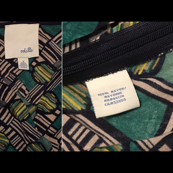 Anthro Odille Graphic Frameworks Wrap Blouse - Picture 3 of 3