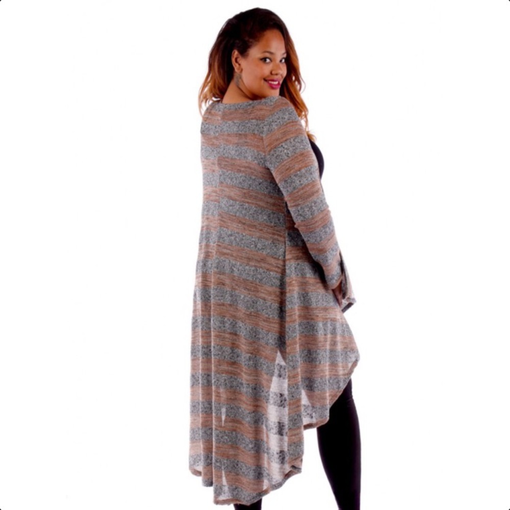 YUMMY PLUS 1X 2X Open Front Cardigan Sweater - Picture 2 of 8