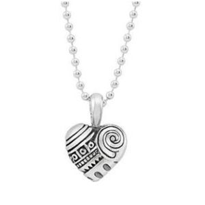 Lagos Silver Heart Necklace 34"