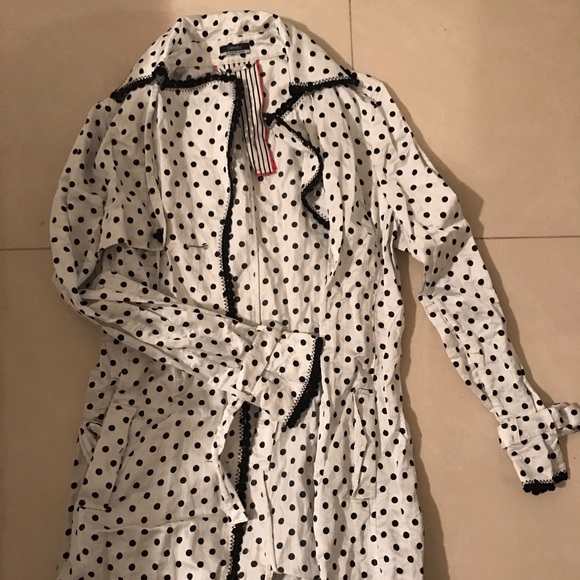 Anthropologie Jackets & Blazers - Polka dot  trench coat