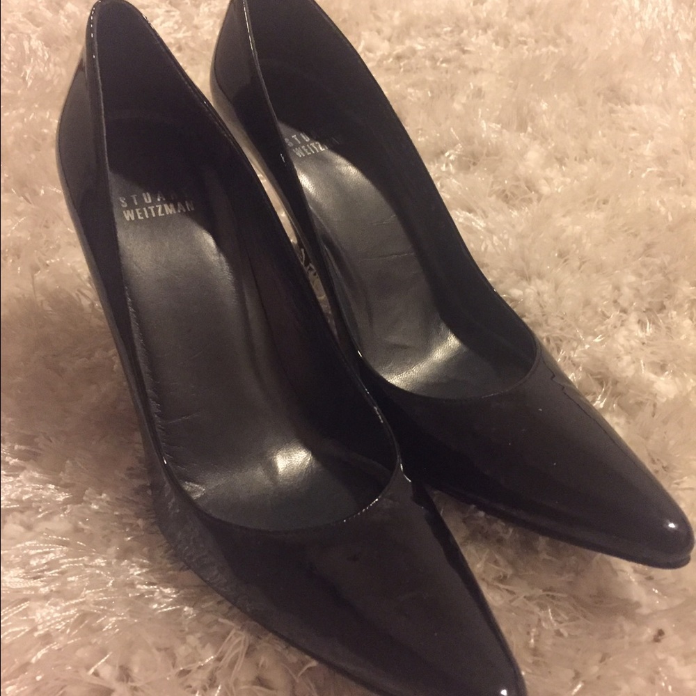 Stuart Weitzman Black Patent Pumps