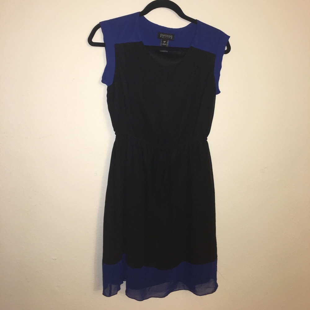 BLACK/BLUE SWING DRESS