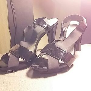 Black Gianni Bini strappy heels
