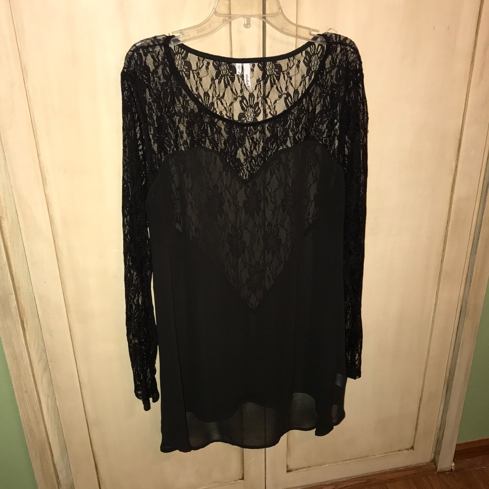 Shear Lace Dress Shirt