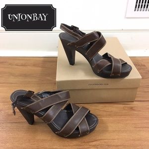 UNIONBAY Strappy Leather Heels