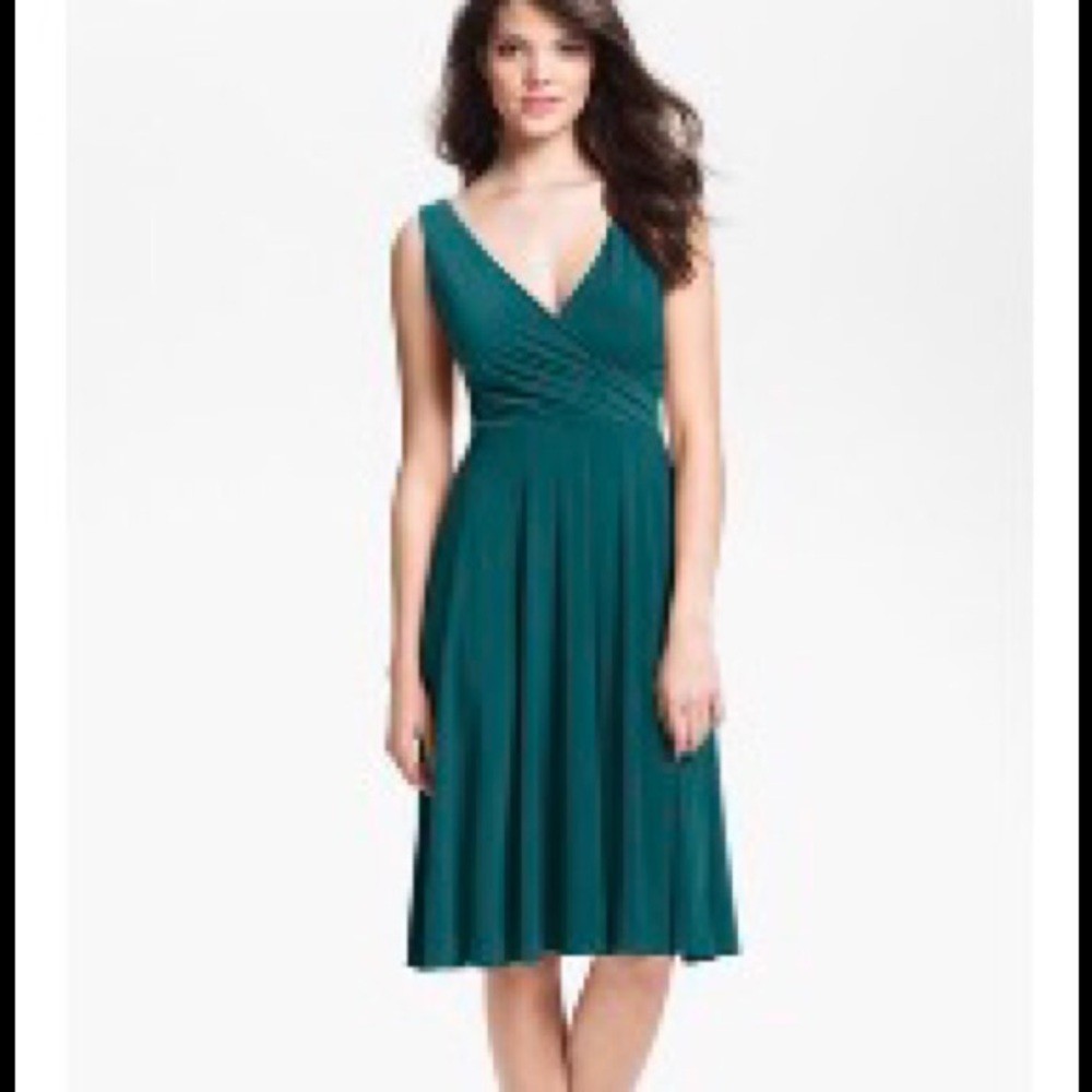 Nordstrom Teal jersey midi dress