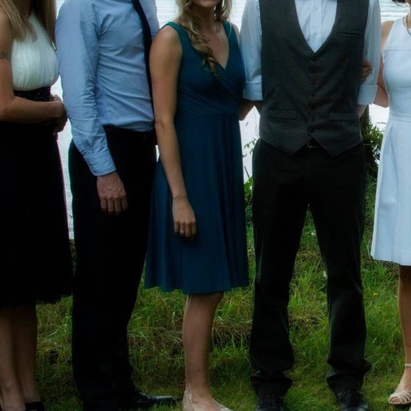 Nordstrom Teal jersey midi dress - Picture 3 of 7