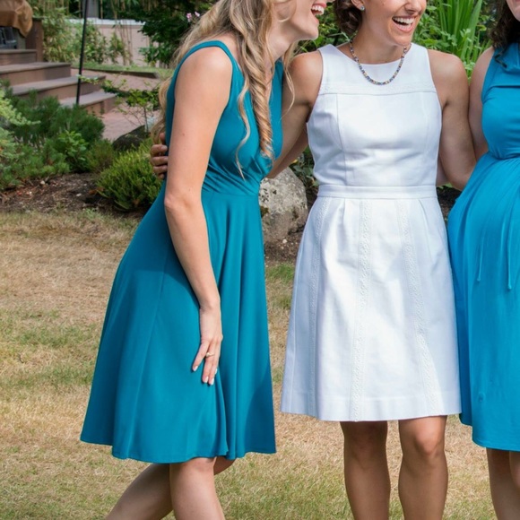 Nordstrom Teal jersey midi dress - Picture 4 of 7