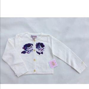 Juicy couture baby white cardigan size 18/24M