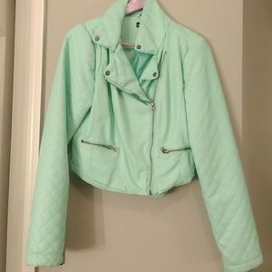 Mint green jacket (L)