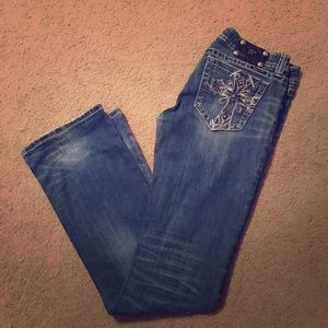 Miss Me Bootcut jeans with Cross detail