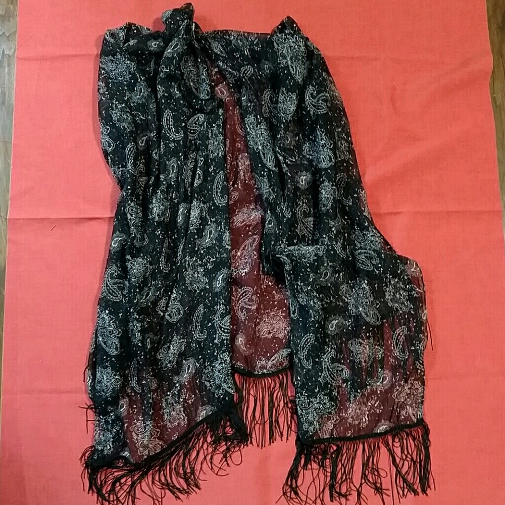 SOLD*** Kimono tassel trim scarf