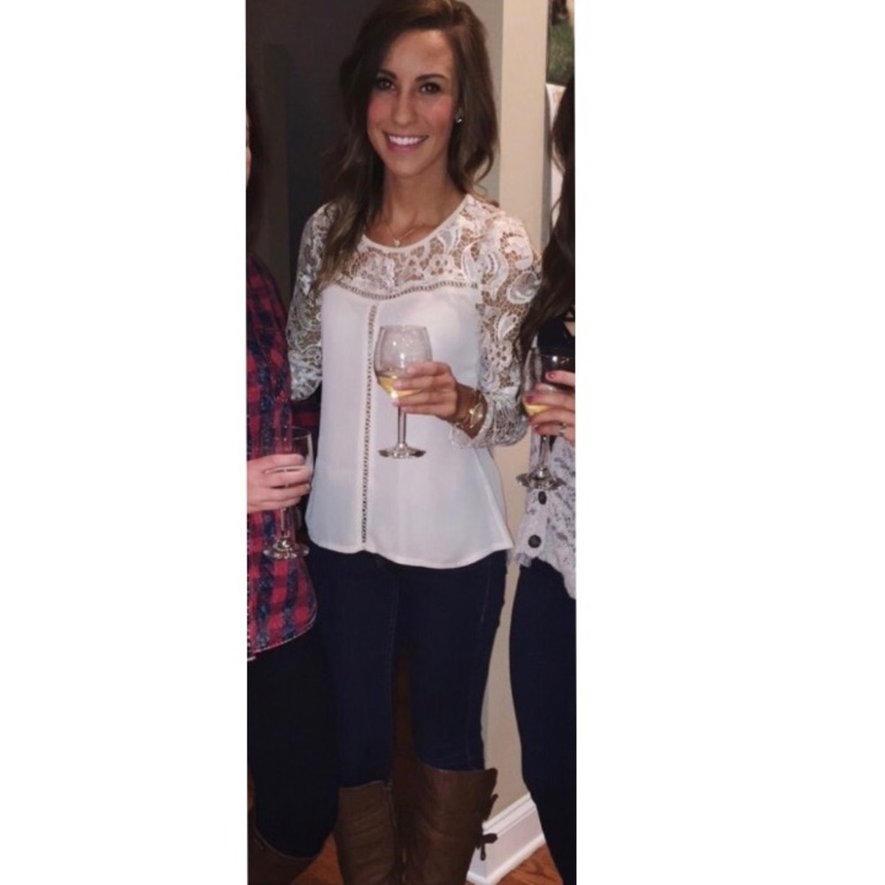 Lace tie up long sleeve!
