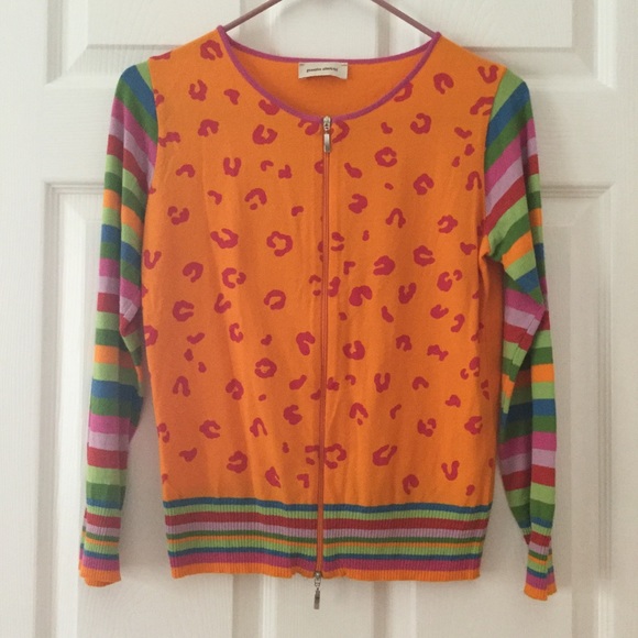 🌺 Italian Sequined Neon Sweater 🌺 - Picture 2 of 6