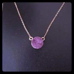 Amethyst Druzy Necklace