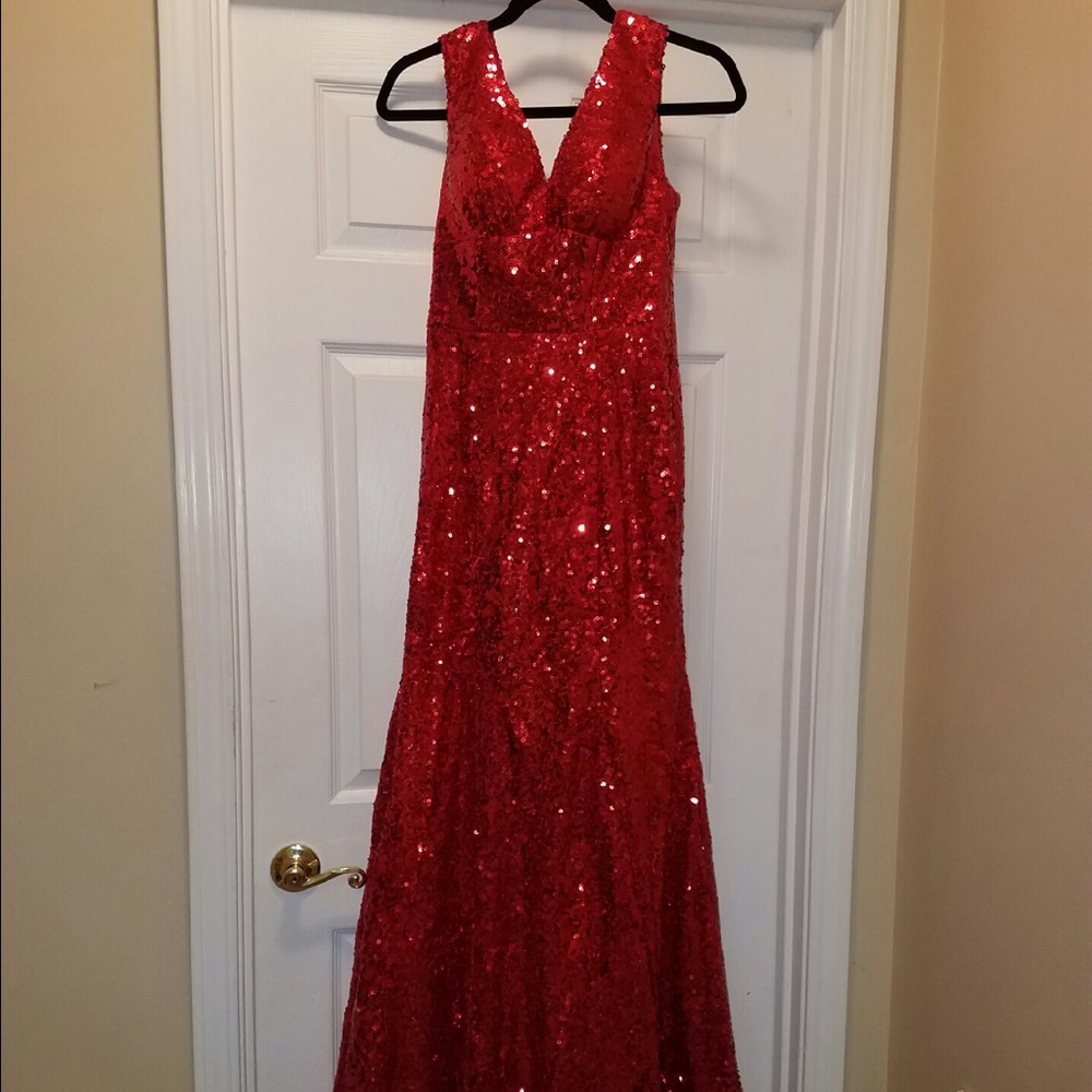 Grace Karin V neck formal evening gown