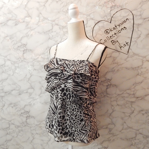 Guess Ruffled Print Cami - Picture 2 of 4